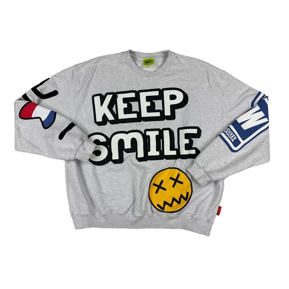 Neoity - Keep Smile Sweatshirt in Gray